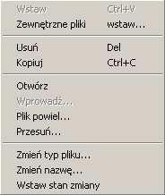Menu Edycja