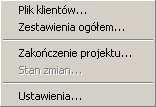 Menu Funkcje
