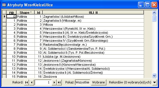 Należy wskazać katalog, gdzie ma być zapisany plik wynikowy w formacie shape oraz nadać nazwę temu plikowi. 6. Po utworzeniu pliku shape należy dodać go do projektu jako warstwę tematyczną.