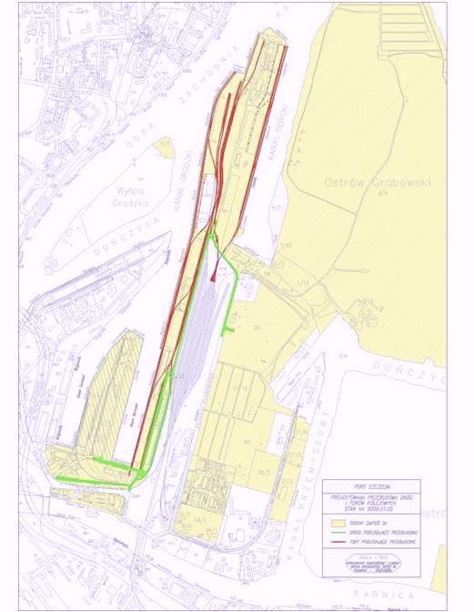 Obszar przeładunków drobnicowych - Szczecin Port w Świnoujściu Budowa i przebudowa najintensywniej eksploatowanych Budowa