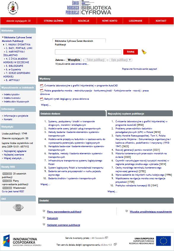 Pozyskiwanie środków zewnętrznych przez Bibliotekę Główną Akademii Morskiej w Szczecinie 241