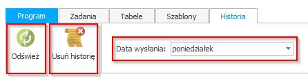 9.4 Historia W zakładce Historia znajdują się informacje na temat wysyłanych wiadomości.