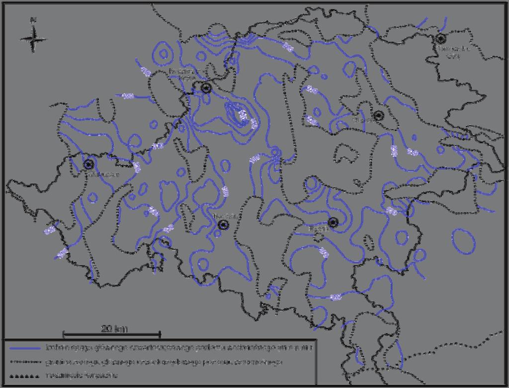 80 omawianych poziomów wodonośnych stanowił BankHYDRO. Dodatkowo wyko rzystano dane zawarte w opracowaniach hydrogeologicznych o zasięgu lokalnym.