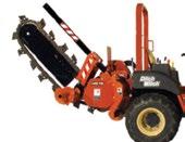 DITCH WITCH OSPRZĘTY - SPECYFIKACJA TECHNICZNA Moduł koparki łańcuchowej*: Model Ciągnik Głębokość kopania* Szerokość kopania* H313/H314 RT45