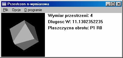 4 4.. SPOSÓB UÝYTKOWANIA N ej osany system zostaù oracowany w oarcu o teorê z rozdzaùu 3. Sùu y on do ogl¹dana dowolnych bryù wyukùych, których wymar ne rzekracza 7 a lczba œcan 30.