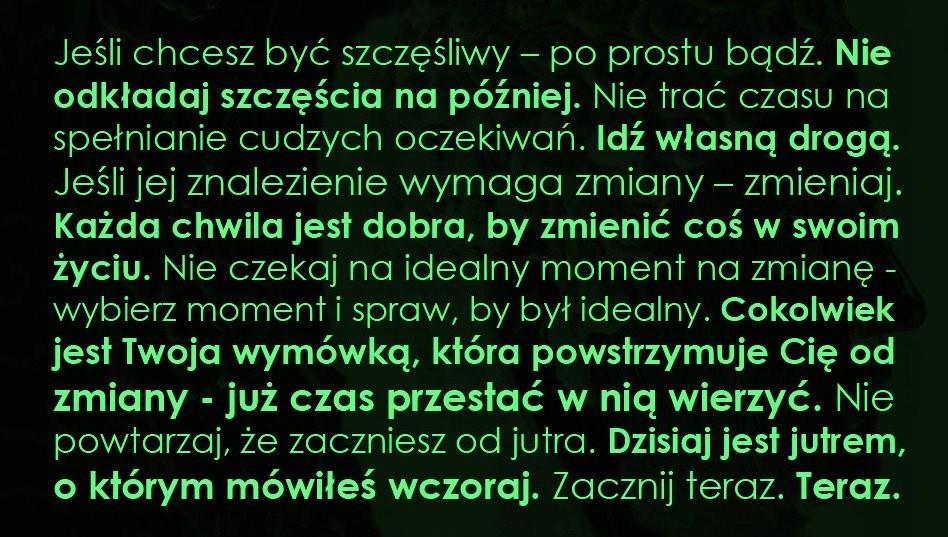 przyszłość będzie pełna tego NIE TAK.