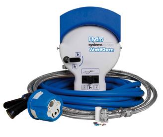 Dozownik ECOMULTI COMPACT Posiada możliwość rozcieńczania do pięciu różnych środków chemicznych w jednym dozowniku. Zasilany wodą z sieci wodociągowej.