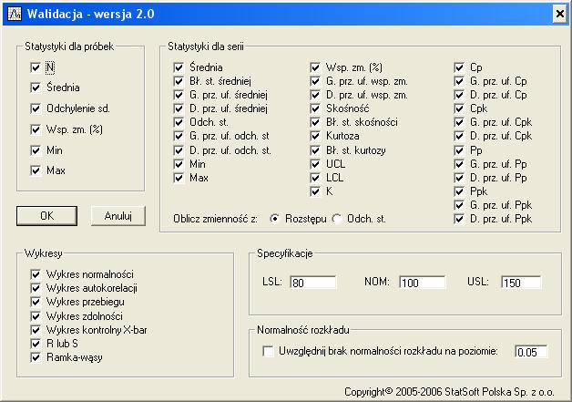 Dane wejściowe dla makra PROFILE UWALNIANIA pomiary stopnia uwolnienia substancji