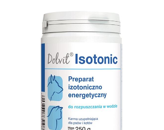 Dolvit Isotonic RÓWNOWAGA WODNO-ELEKTROLITOWA Dolvit Isotonic to preparat w formie proszku do rozpuszczania w wodzie dla psów i kotów