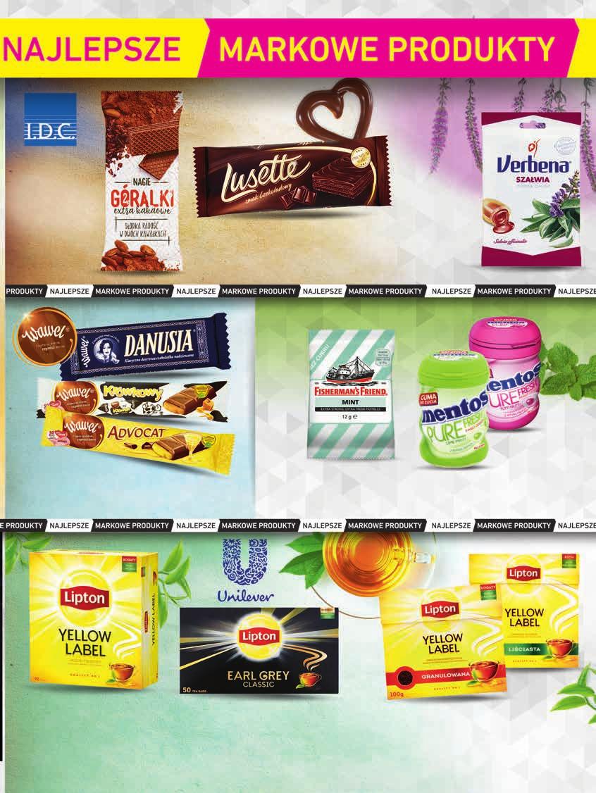 Wafelek Góralki Nagie 42 g, 2,36 zł / 100 g 1,19 16% 0 99 26% 1 09 1,49 Wafelek Lussette 50 g, 2,18 zł / 100 g Cukierki Verbena 60 g, 3,82 zł / 100 g 2,69 14% 2 29 1,69 1 59 Baton Wawel 38-49 g od