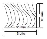 80/24 mm; Minimalna wielkość przekroju: 48 x 24 mm przy łacie głównej 60 x 40 mm Niezabarwione łby śrub naleŝy po