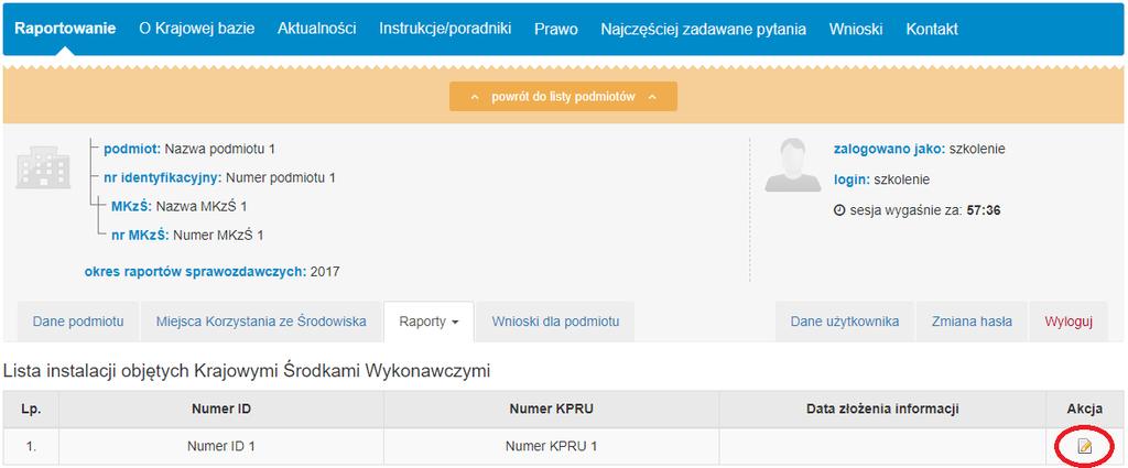 3.6 Wybór instalacji objętej Krajowymi środkami wykonawczymi W ramach Miejsca Korzystania ze Środowiska Krajowymi Środkami Wykonawczymi może być objętych kilka instalacji.