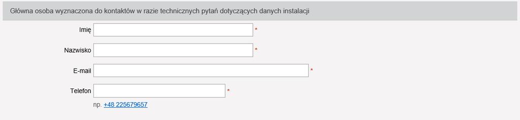 zmiany przydziału uprawnień do emisji oraz informacja o dostosowanej liczbie uprawnień do emisji: Należy wypełnić dodatkowy formularz