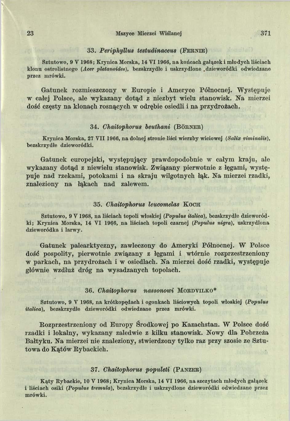 23 Mszyce Mierzei W iślanej 371 3 3.