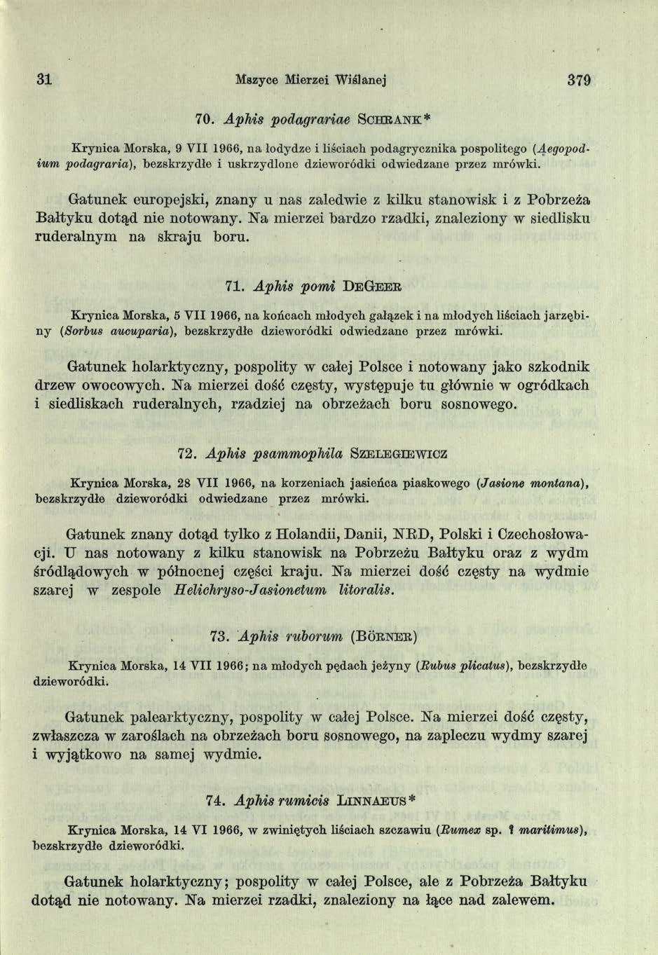 31 Mszyce M ierzei W iślanej 379 70.