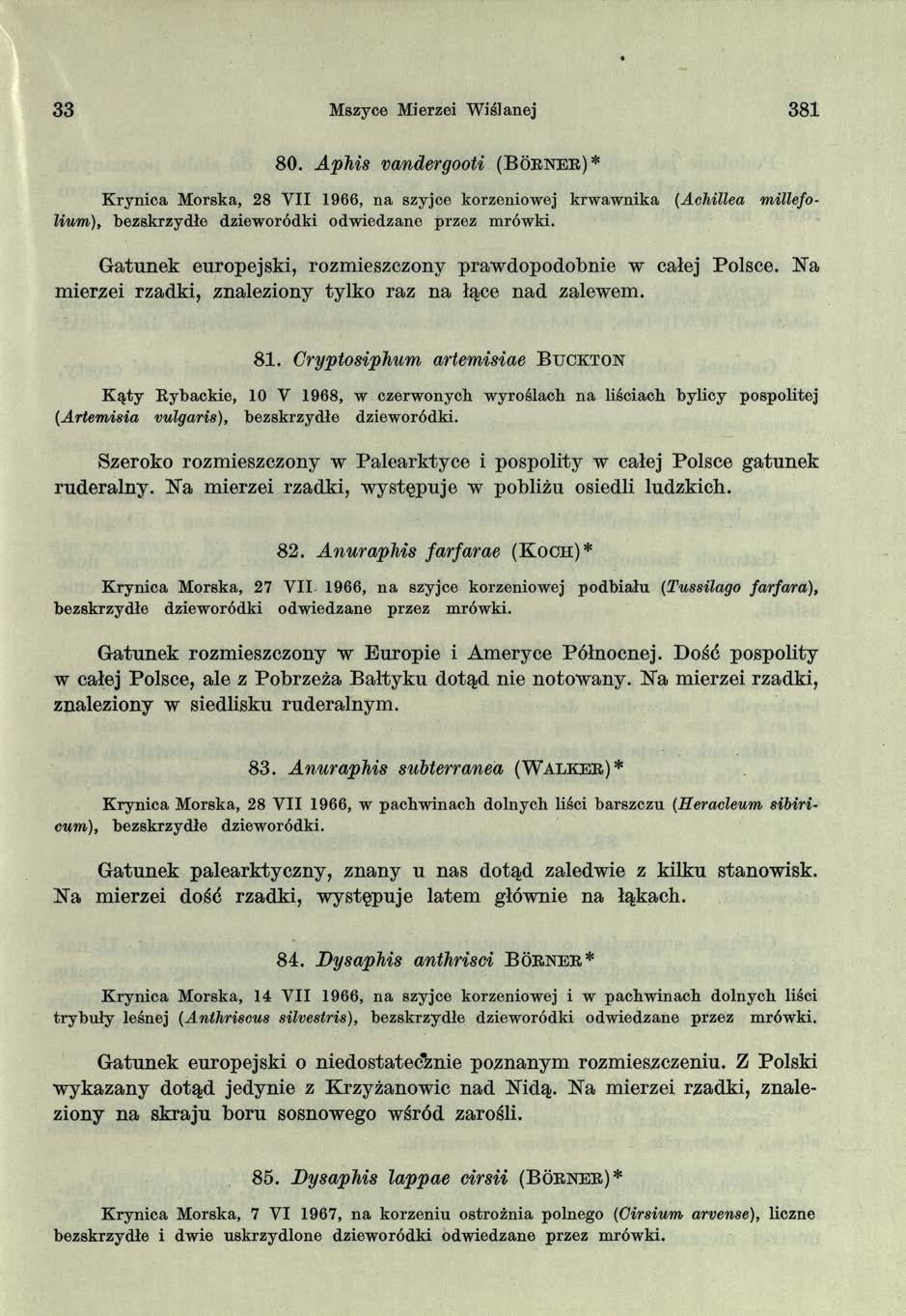 33 Mszyce Mierzei W iślanej 381 8 0.