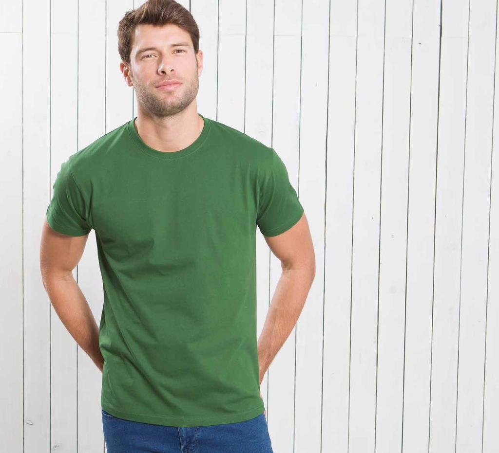 REGULAR PREMIUM T-HIRT REF: TRA190 Brak bocznych szwów. Podwójne szwy na ramionach. Wzmocniony lycrą ściągacz. Taśma wzmacniająca. 190gsm. aprox. 100% bawełny.
