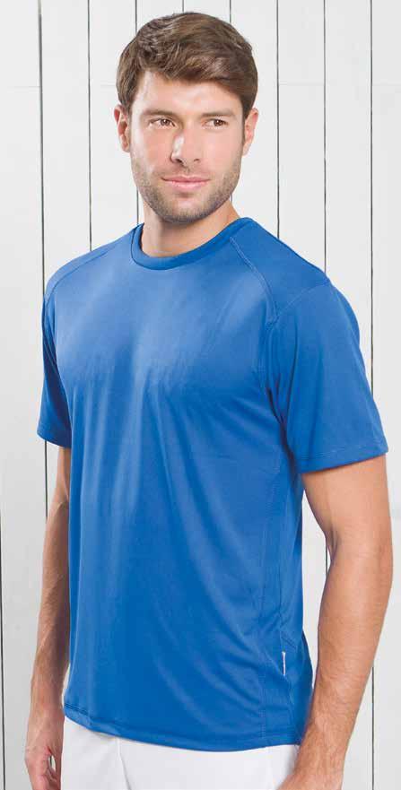 Interlock and mesh fabric in contrast. 140gsm.