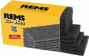 REMS Cu-Vlies Włóknina czyszcząca Bez metalu, bardzo elastyczna włóknina do czyszczenia powierzchni rur miedzianych i kształtek. Również do innych materiałów.