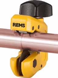 REMS RAS St Obcinak do rur Silne wysokiej jakości narzędzia do cięcia rur. Wysokie wymagania i duża trwałość. Rury stalowe Ø ⅛ 4", Ø 10 115 mm Kółka tnące REMS do innych produktów patrz str. 72.
