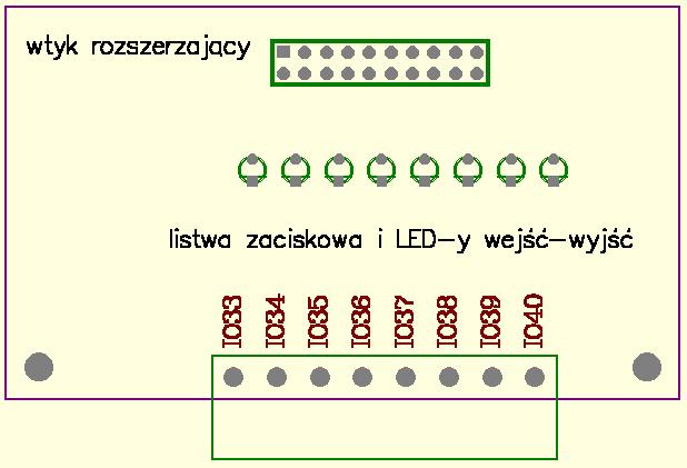 Moduły rozszerzające mają zadanie powiększyć możliwości sterownika o dodatkowe, ponad standardowe funkcje. 1.3.1 Moduł EIO8 dodatkowych wejść-wyjść Płytka EIO8 jest pomocna np.