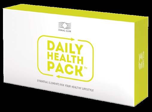 Daily Health Pack Zestaw Kod 802200, 802010, 802020, 802030, 802040, 802050 Zawartość Suplementy diety: Coral-Mine (30 saszetek), H-500 (60 kapsułek), Ultimate (30 tabletek), Omega 3/60 (30 kapsułek).