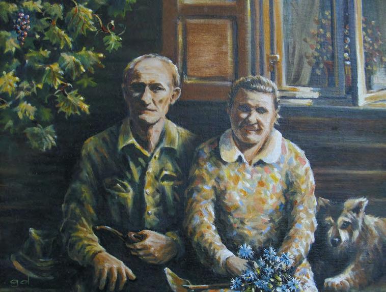 HISTORIA ROZWAŻANIA O HISTORII Refleksje z trudnymi dziejami naszych ziem w tle Grzegorz Igor DALKIEWICZ Wiktor i Lubomira Dalkiewiczowie, dziadkowie Autora tekstu. Obraz olejny G.I. Dalkiewicza na podstawie zdjęcia z lat 70.