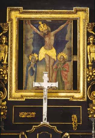 16. Nukryžiuotojo paveikslas, XVIII a. pr., dabar kabantis senajame Budslavo Dievo Motinos altoriuje, Gintauto Trimako nuotrauka Christ on the Cross painting, beginning of the 18th c.