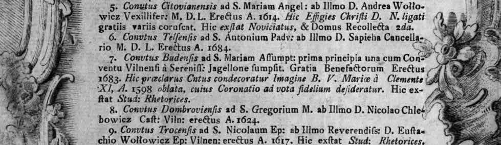 Casimir province convents of Lithuanian Bernardine Order, the end of the 18 th c., close-up Taip pat ant kai kurių jo kopijų (pvz., ant Vilniaus bernardinų bažnyčioje esančios kopijos [3 il.