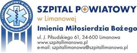 Dyrektor Szpitala Powiatowego w Limanowej Imienia Miłosierdzia BoŜego ogłasza Limanowa, 19.12.2014 r.
