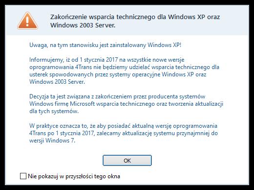 Wiadomości uzupełniające 92 Zalecamy aktualizację systemu operacyjnego do wyższej wersji (minimum