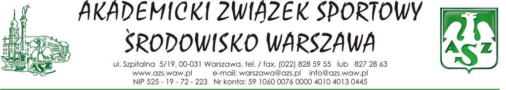 XXIV Mistrzostwa Polski Szkół Wyższych w biegach przełajowych kobiet i mężczyzn 21.04.2007r.