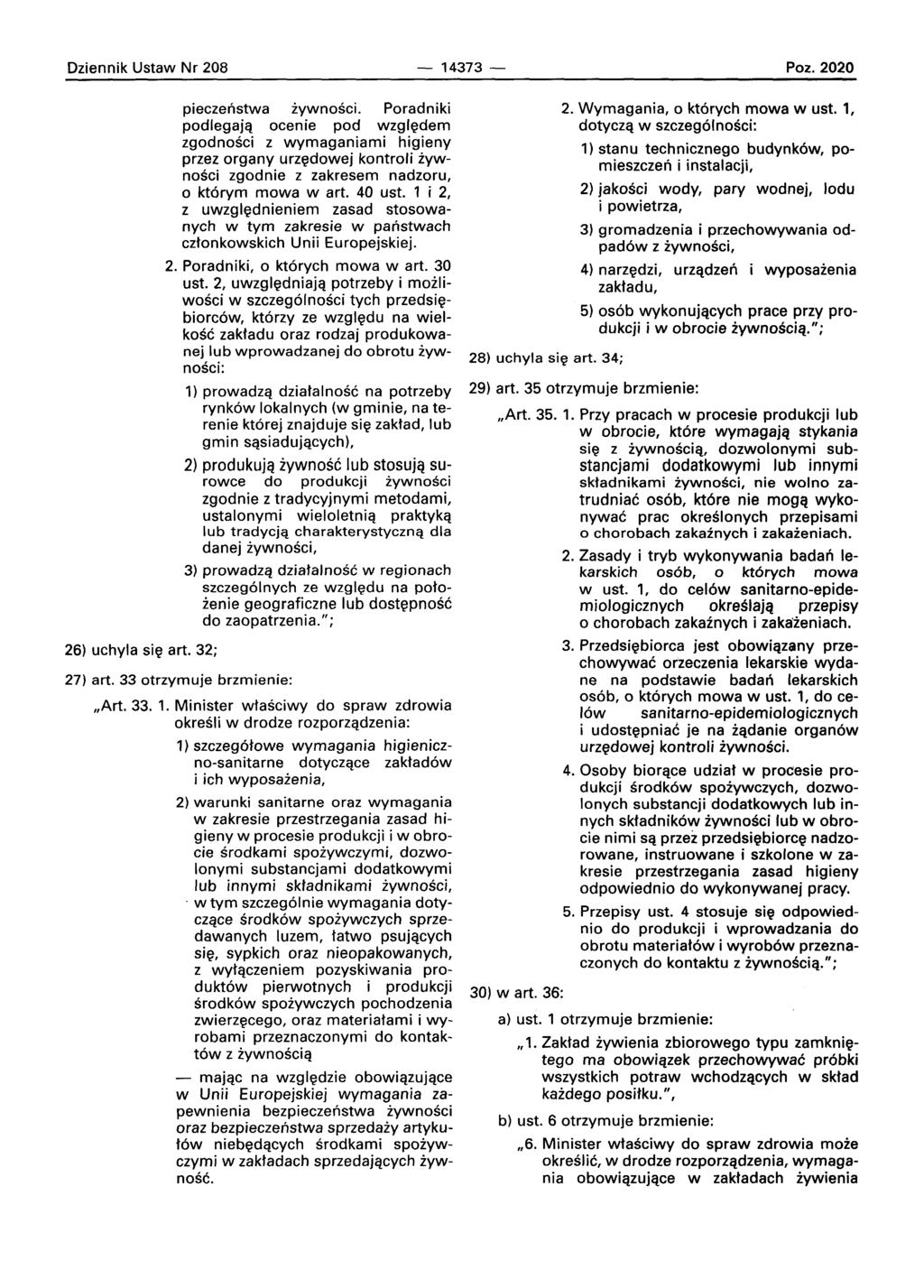Dziennik Ustaw Nr 208-14373 - Poz.2020 26) uchyla sle art.