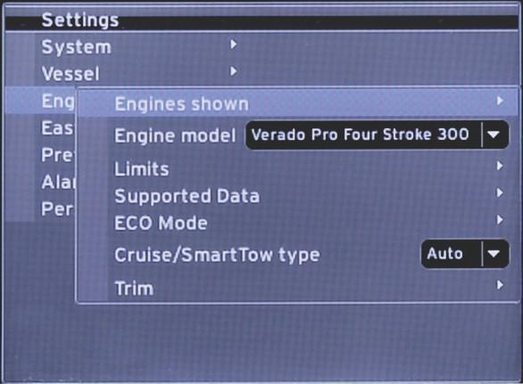 Rozdział 4 - Konfiguracja i kalibracja Engines (Silniki) 56815 Ta opcja pozwala na ustawienie typu i modelu silnika.