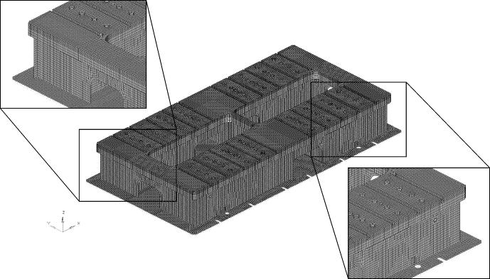 Model numeryczny wykonano w środowisku Altair HyperMesh w wersji 13.0 [1].