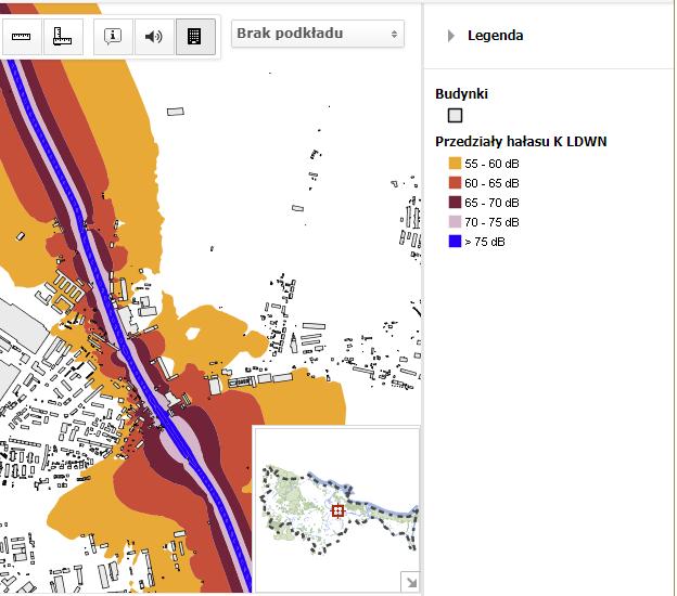 2.4.1.3 Brak podkładu Wybranie opcji Brak podkładu spowoduje, że w Panelu widoku mapy zobaczymy aktualnie wybraną mapę.