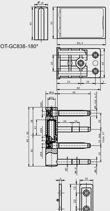 OT-JC060-430Y303 Płytka mocująca + Biały 50 / 200 OT-JC066-430Y303 Nakładka