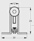 Mechanizm jednostronny Możliwość skrócenia o 20 cm Maksymalny wysuw 19 mm Zastosowanie: