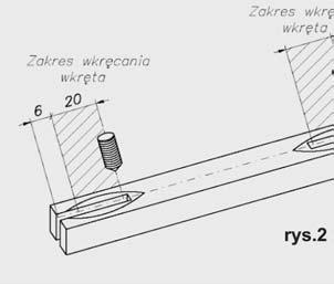 Dla trzpienia z otworem przesuniętym mimośrodowo wkręty wkręcamy w najcieńszą ściankę trzpienia. To gwarantuje maksymalnie trwały montaż.