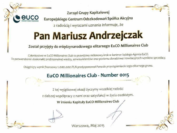 Dyrektor Generalny 40% prowizji w 40 miesięcy Dyrektor Generalny*