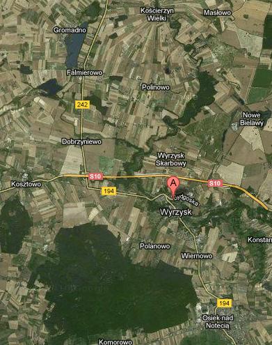 Planowana lokalizacja inwestycji Mapa nr 3: Lokalizacja inwestycji na tle gminy Wyrzysk Źródło: