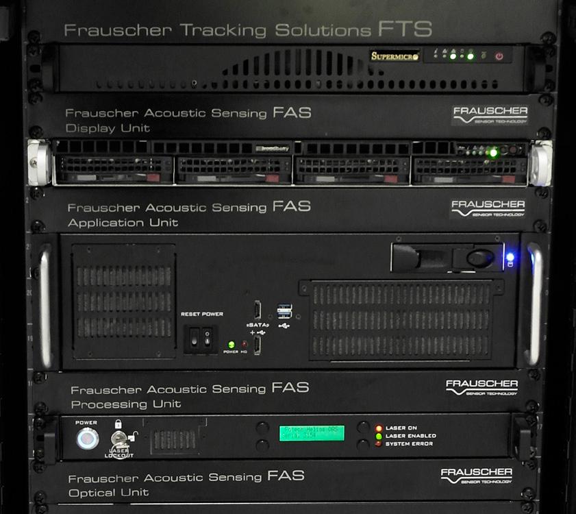 FTS-FAS Poprzez dostosowanie technologii DAS do wymagań przemysłu kolejowego firma Frauscher opracowała system Frauscher Acoustic Sensing FAS.