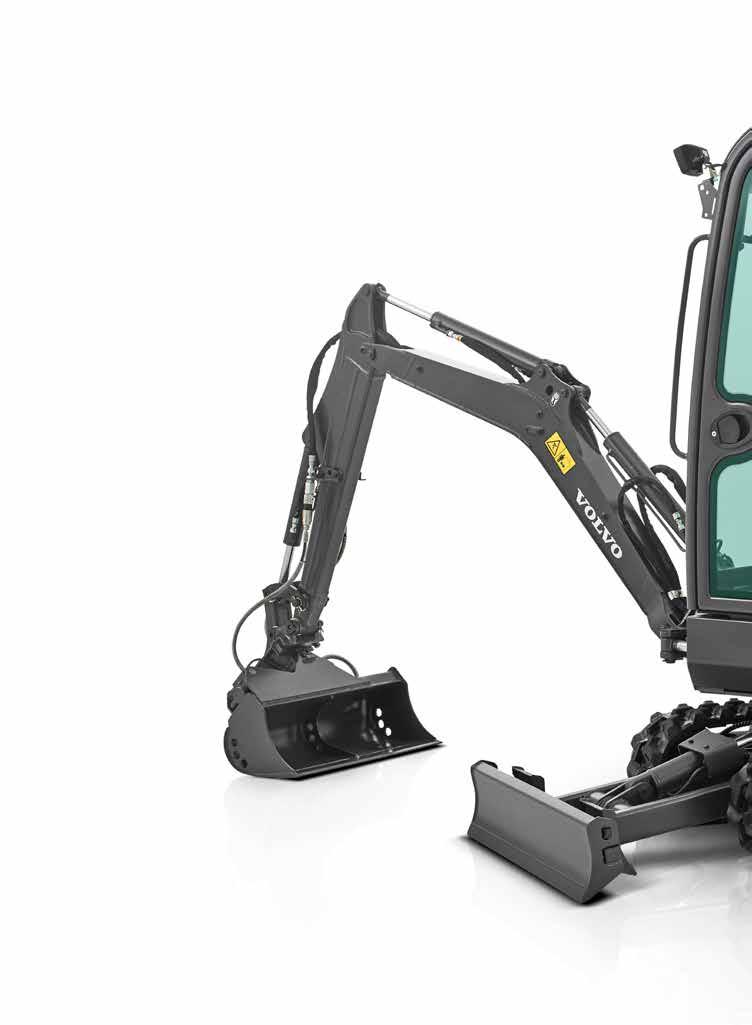 Wytrzymałość wynikająca z konstrukcji Idealne środowisko pracy dla operatora Ergonomiczna, przestrzenna i bezpieczna kabina Volvo charakteryzuje się widocznością we wszystkich kierunkach,