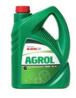 AGROL U AGROL 6 Specyfikacje: API GL-4 ISO VG 100 DIN HLP Odpowiada poziomem jakości: Ford M2C 134D JDM J20C CMS M1143, M1135, M1145 VCE WB 101 CAT TO-2 Wysokiej jakości wielofunkcyjny,