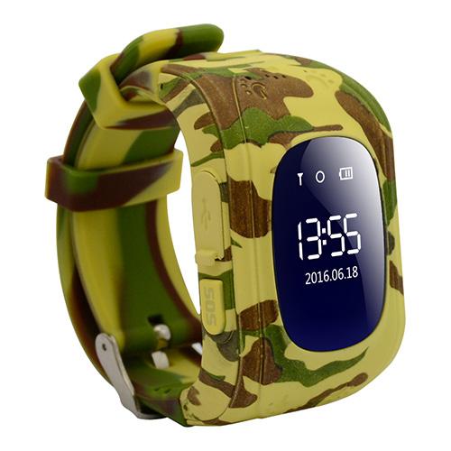 GPS,latarką-,dotykowym ekranem-żółty Zegarek smart watch z