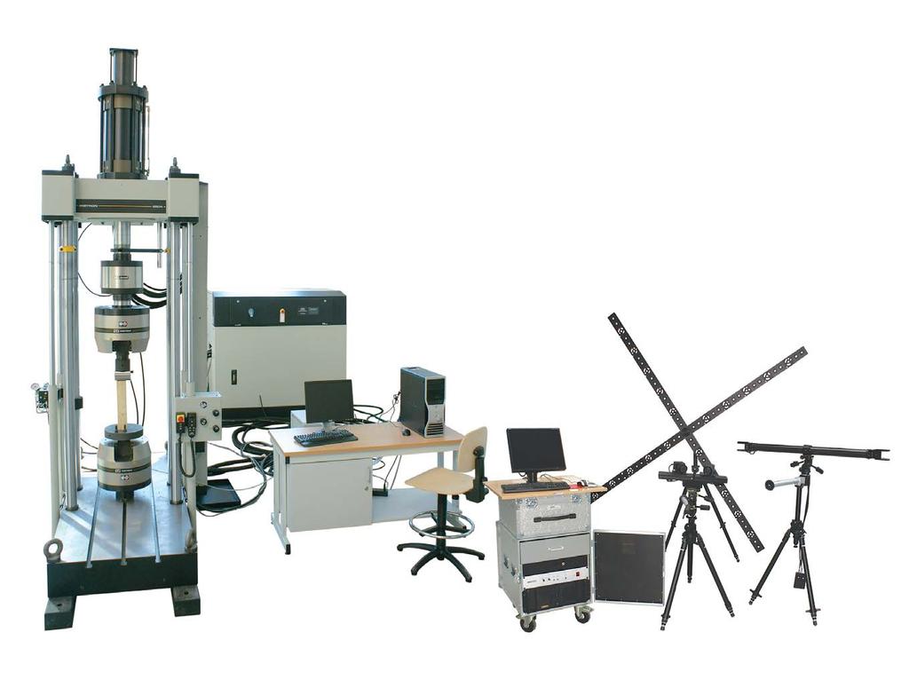 Experimental investigations using: - Instron 8804 - testing machine (two frames and two actuators
