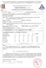 2 INFORMACJE TECHNICZNE Protokoły prób charakterystyk pożarowo technicznych Laboratorium pożarowo techniczne - akredytowane stanowisko próbne nr 1007.