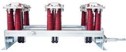 Switching apparatus AC OWEL - 3-pole indoor disconnector 3,3-36 kv 27 Application: Three-pole indoor disconnectors are designed for closing and opening electrical circuits, where no current flows.