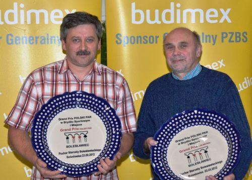 XXI Bolesławiecka Trzydniówka BrydŜa Sportowego, 21-23.09.2012r. I TP na impy, (98 par) II TP na maxy, (107 par) III TP na maxy, (125 par) - 6. A Fronczak (D Bogucki PM) - 15.