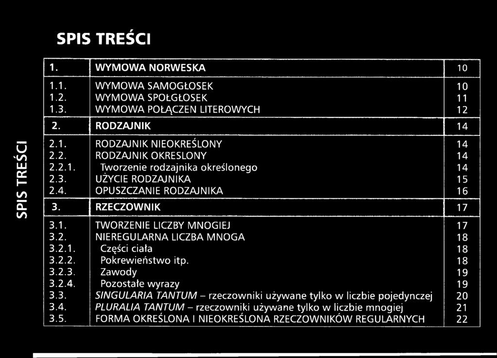 4. PLURALIA TANTUM - rzeczowniki używane tylko w liczbie mnogiej 21 3.5.